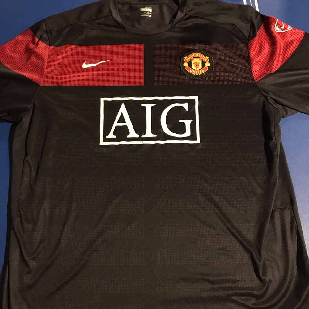 Nike Manchester United England Black 08/09 Alternate Training Jersey Men's XXL
